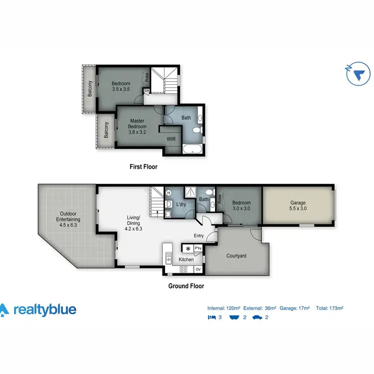 Floorplan of Homely townhouse listing, 47/1 University Drive, Robina QLD 4226