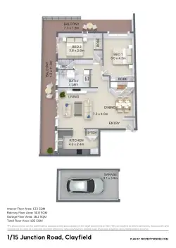 Floorplan of Homely unit listing, 1/15 Junction Road, Clayfield QLD 4011
