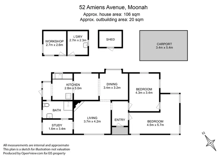 Floorplan of Homely house listing, 52 Amiens Avenue, Moonah TAS 7009