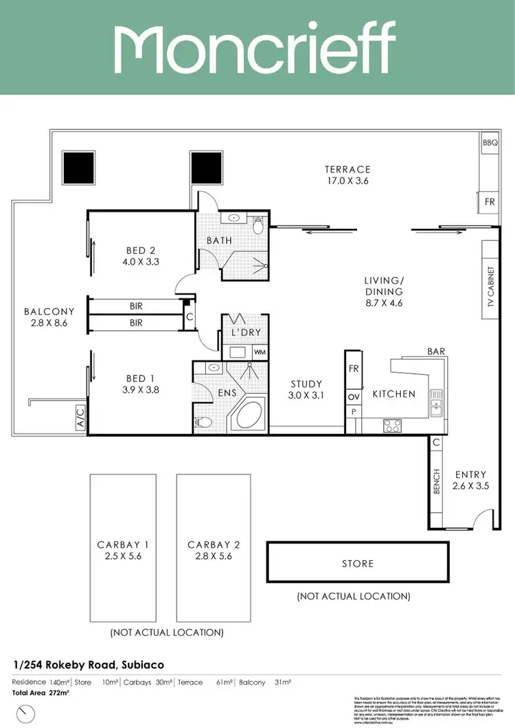 Floorplan of Homely apartment listing, 1/254 Rokeby Road, Subiaco WA 6008
