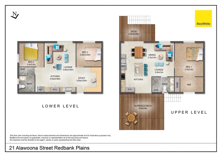 Floorplan of Homely house listing, 21 Alawoona Street, Redbank Plains QLD 4301