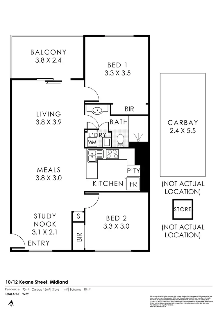 Floorplan of Homely unit listing, 10/12 Keane Street, Midland WA 6056
