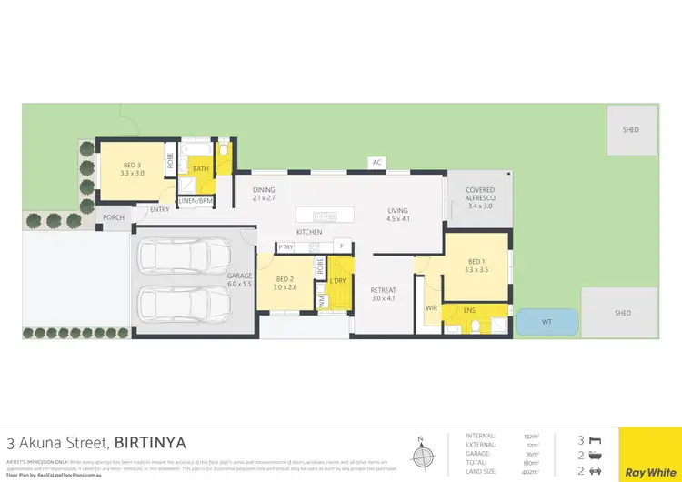 Floorplan of Homely house listing, 3 Akuna Close, Birtinya QLD 4575
