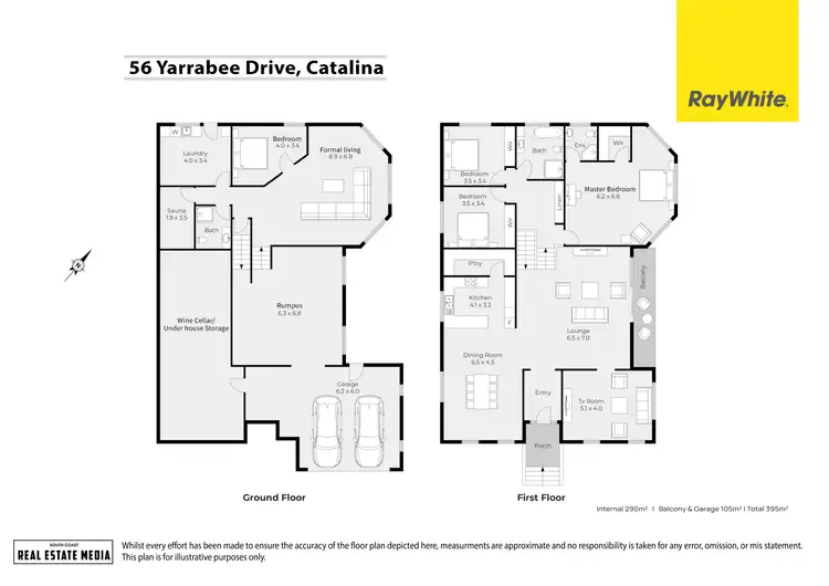 Floorplan of Homely house listing, 56 Yarrabee Drive, Catalina NSW 2536