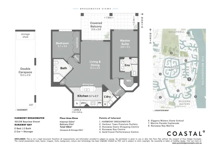 Floorplan of Homely unit listing, 32i/20-28 Bayview Street, Runaway Bay QLD 4216