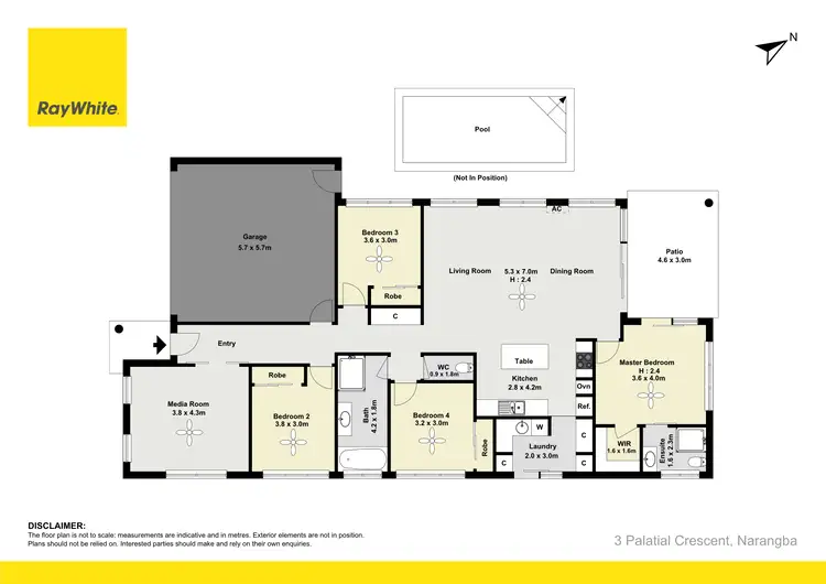 Floorplan of Homely house listing, 3 Palatial Crescent, Narangba QLD 4504