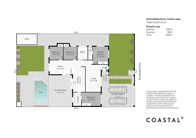 Floorplan of Homely house listing, 22 Southlake Drive, Varsity Lakes QLD 4227