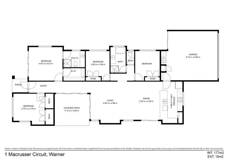 Floorplan of Homely house listing, 1 Macrusser Circuit, Warner QLD 4500