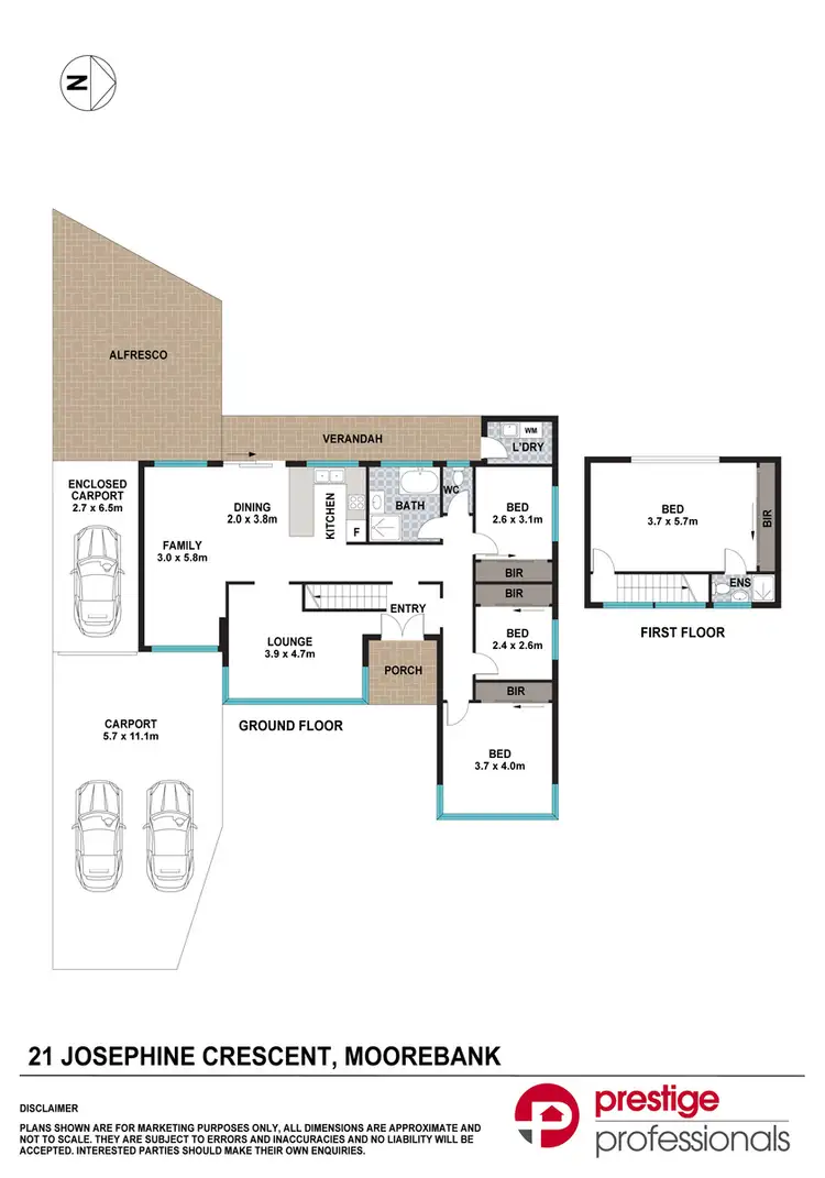 Floorplan of Homely house listing, 21 Josephine Crescent, Moorebank NSW 2170