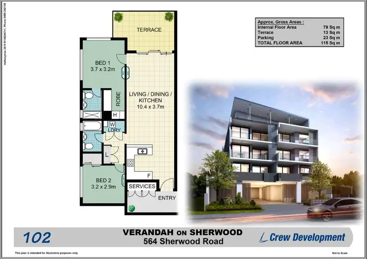 Floorplan of Homely unit listing, 102/564 Sherwood Road, Sherwood QLD 4075