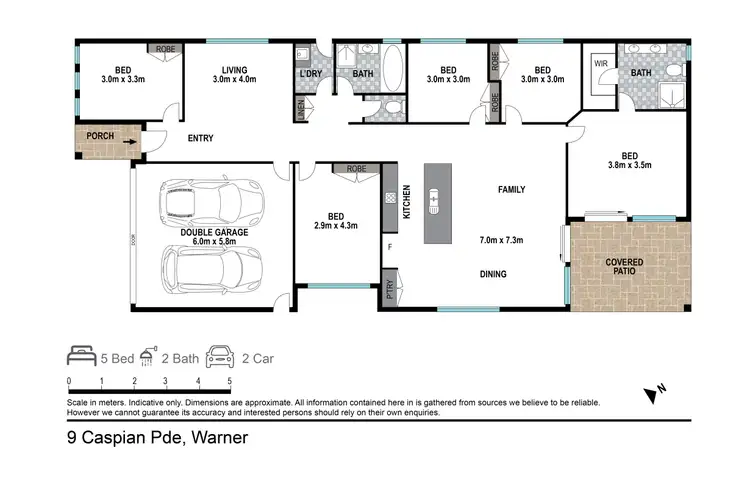 Floorplan of Homely house listing, 9 Caspian Parade, Warner QLD 4500