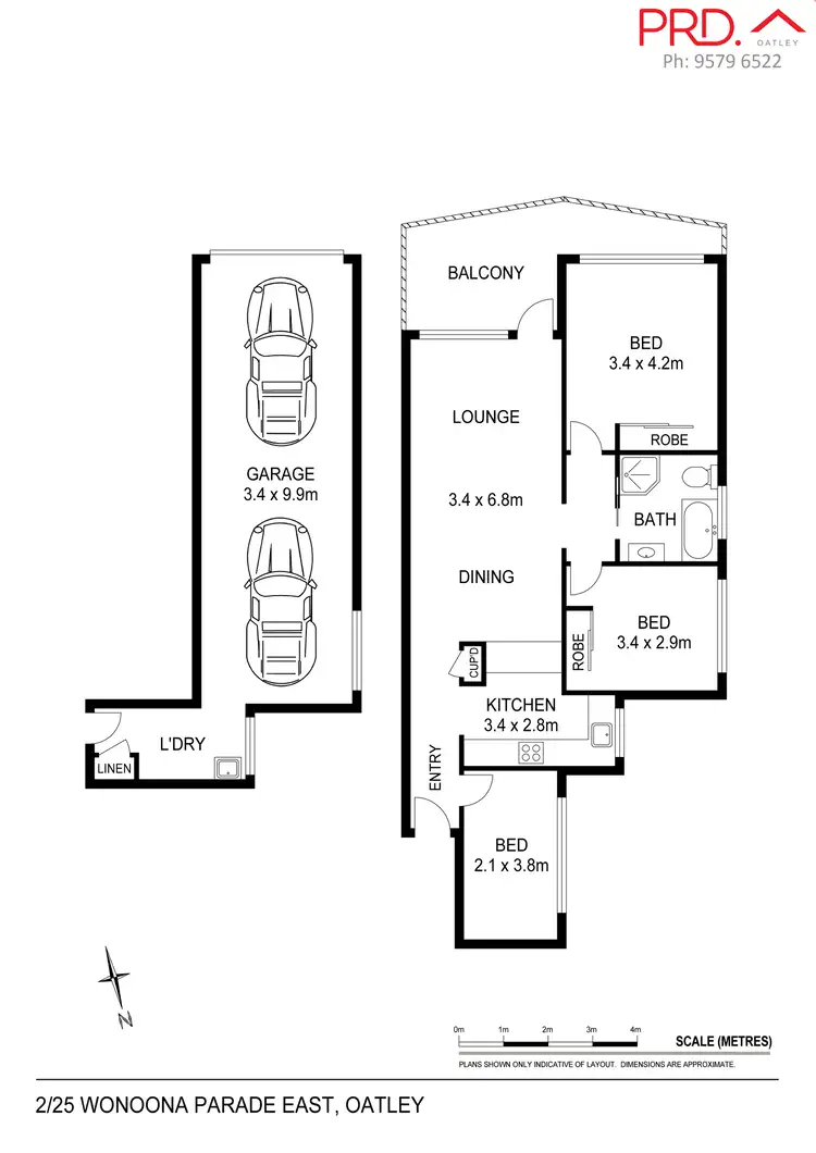 Floorplan of Homely unit listing, 2/25 Wonoona Parade East, Oatley NSW 2223