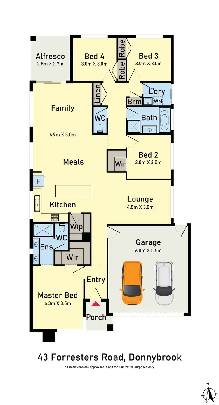Floorplan of Homely house listing, 43 Forresters Road, Donnybrook VIC 3064