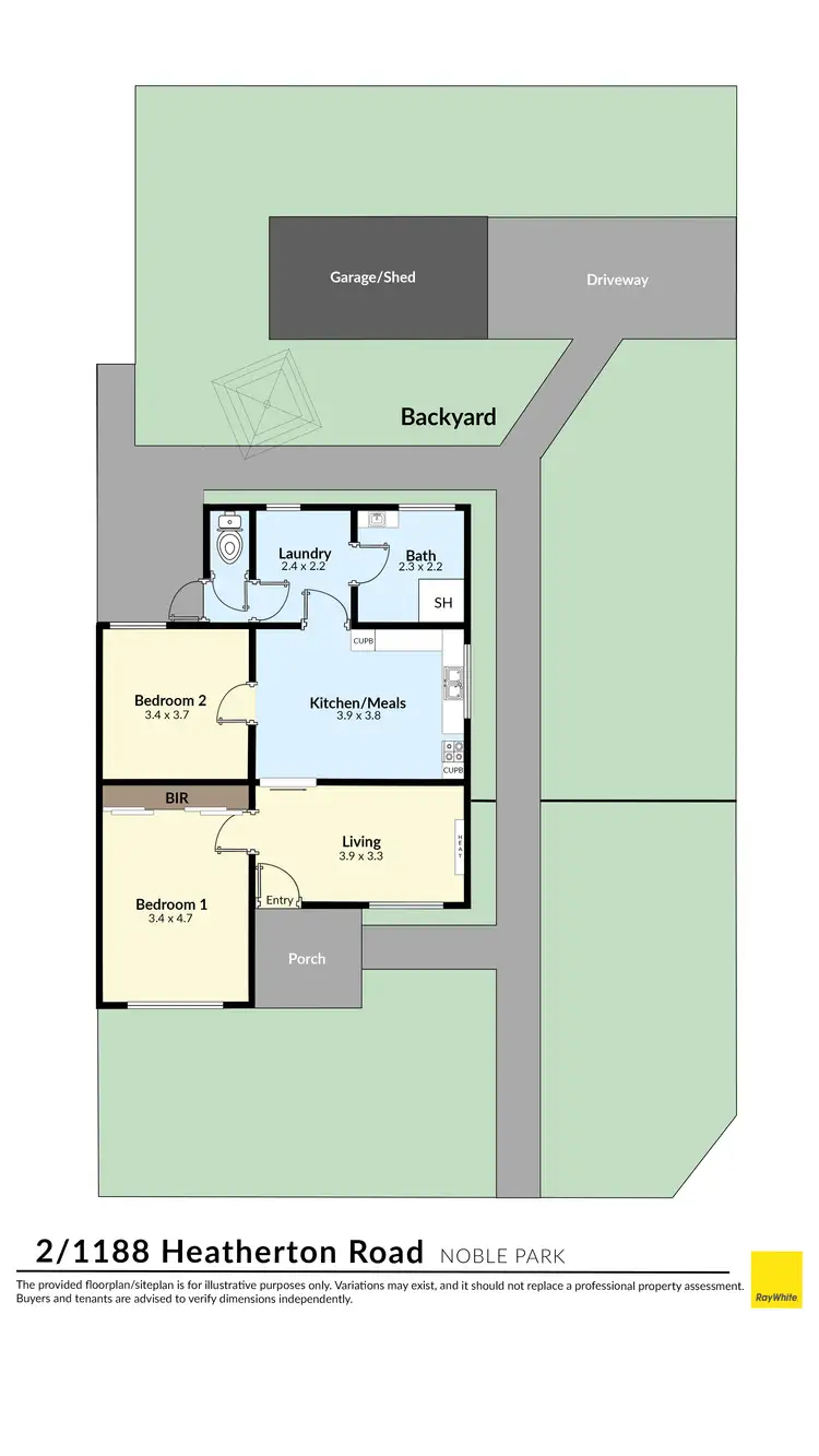 Floorplan of Homely unit listing, 2/1188 Heatherton Road, Noble Park VIC 3174
