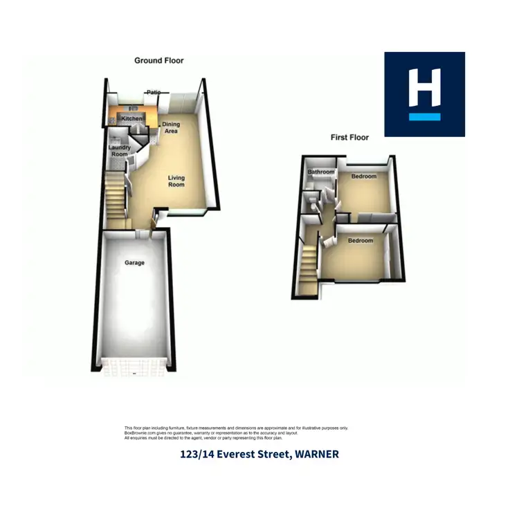 Floorplan of Homely townhouse listing, 123/14 Everest Street, Warner QLD 4500