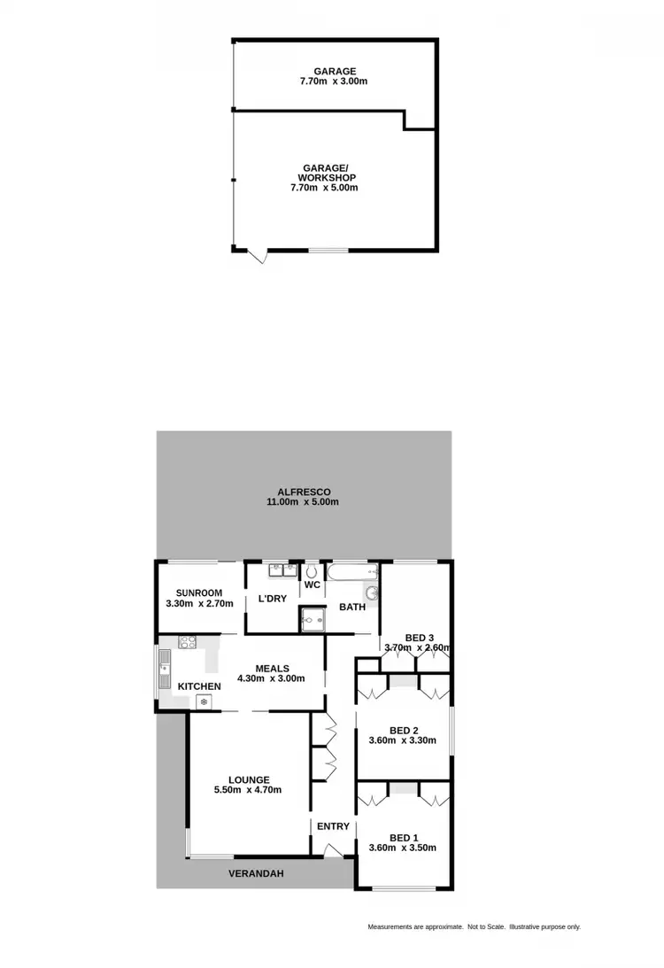 Floorplan of Homely house listing, 1 Richardson Street, Wodonga VIC 3690