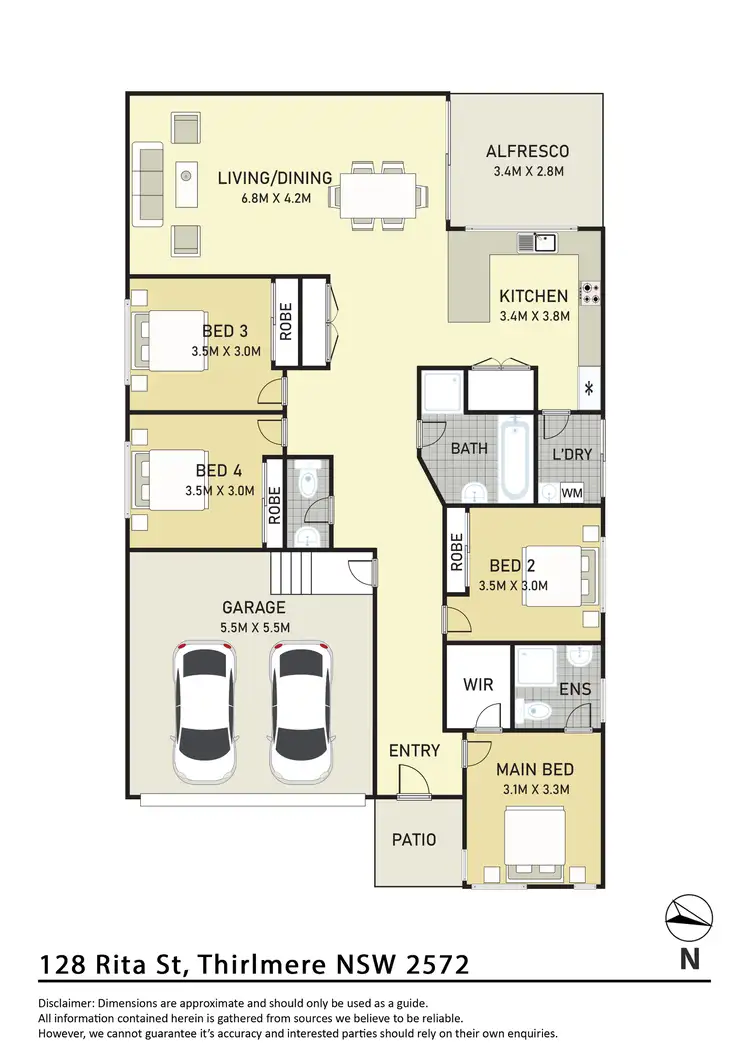 Floorplan of Homely house listing, 128 Rita Street, Thirlmere NSW 2572
