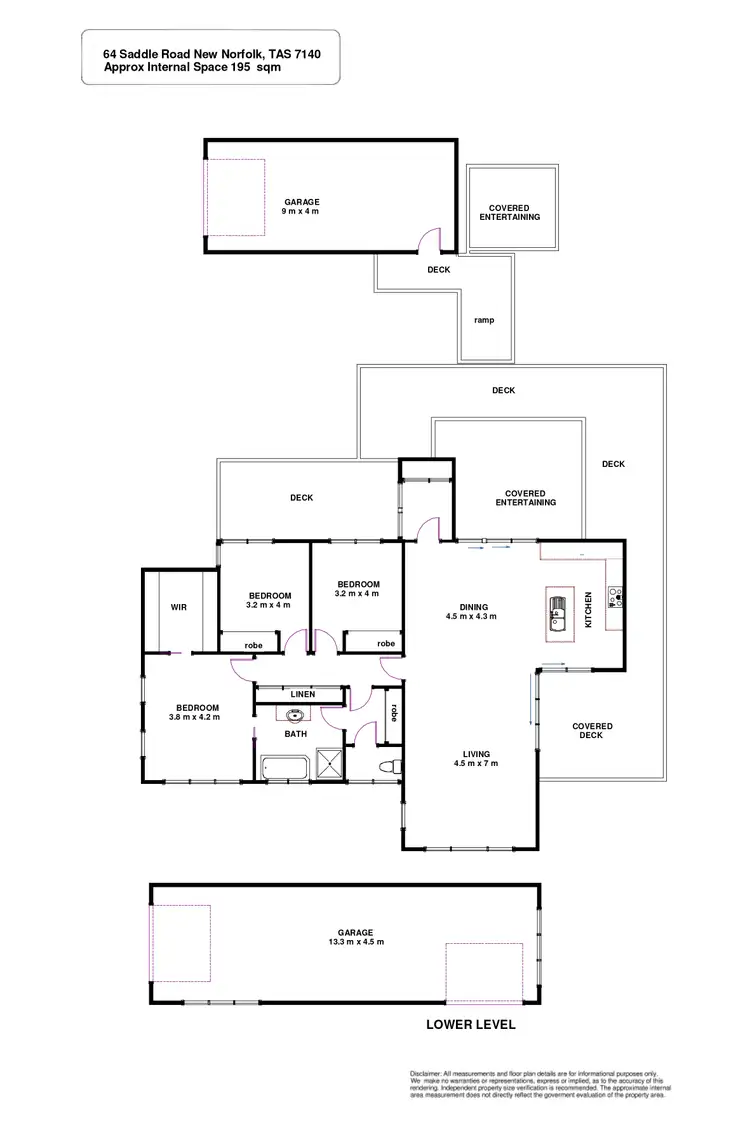 Floorplan of Homely house listing, 64 Saddle Road, New Norfolk TAS 7140