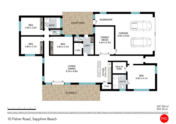 Floorplan of Homely house listing, 10 Fisher Road, Sapphire Beach NSW 2450