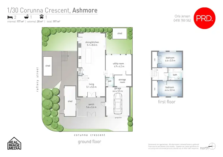 Floorplan of Homely house listing, 1/30 Corunna Crescent, Ashmore QLD 4214