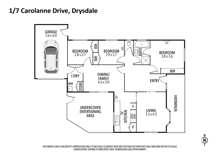 Floorplan of Homely house listing, 1/7 Carolanne Drive, Drysdale VIC 3222