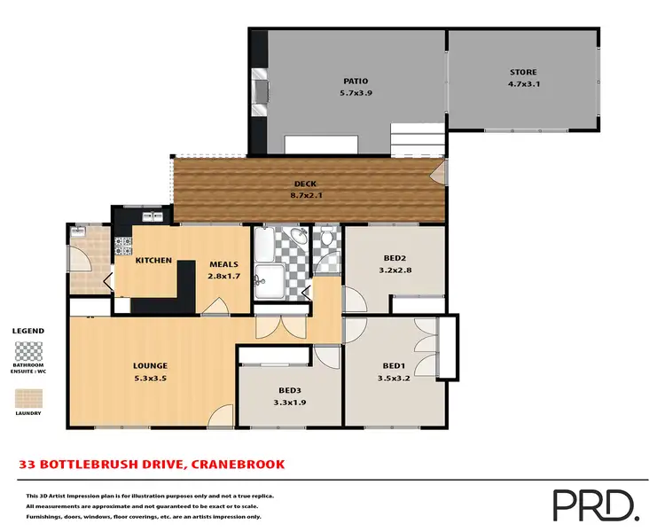 Floorplan of Homely house listing, 33 Bottlebrush Drive, Cranebrook NSW 2749