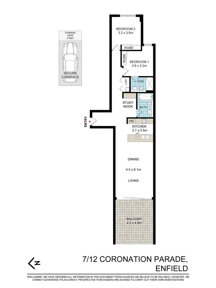 Floorplan of Homely apartment listing, 7/12 CORONATION PARADE, Enfield NSW 2136