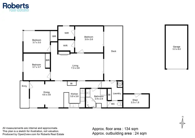 Floorplan of Homely unit listing, 1/6 Arthur Street, Sorell TAS 7172