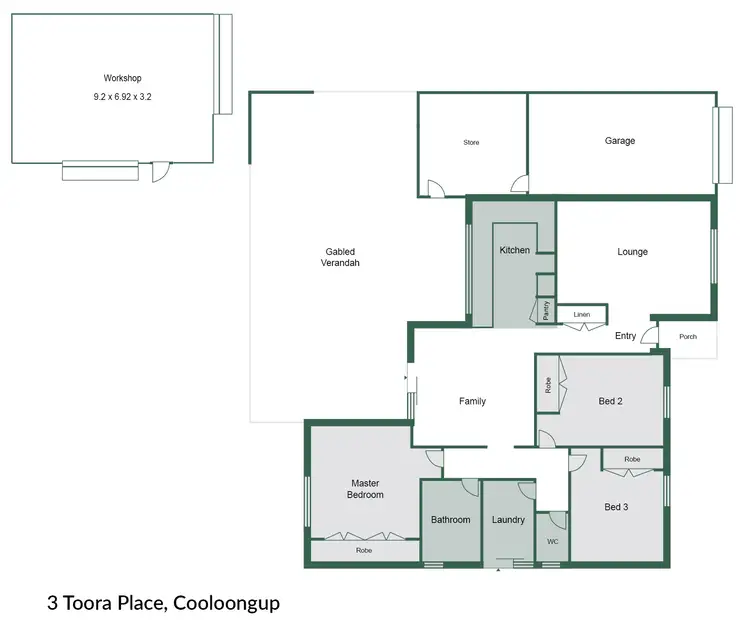 Floorplan of Homely house listing, 3 Toora Place, Cooloongup WA 6168
