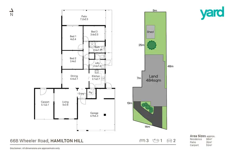 Floorplan of Homely house listing, 66B Wheeler Road, Hamilton Hill WA 6163