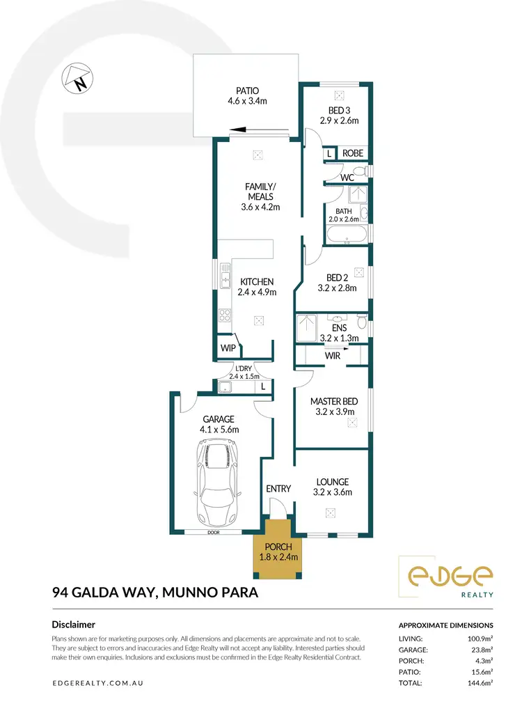 Floorplan of Homely house listing, 94 Galda Way, Munno Para SA 5115