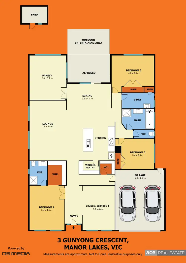 Floorplan of Homely house listing, 3 Gunyong Crescent, Manor Lakes VIC 3024