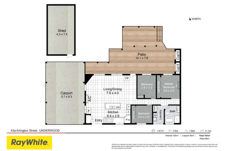 Floorplan of Homely house listing, 43A Arlington Street, Underwood QLD 4119