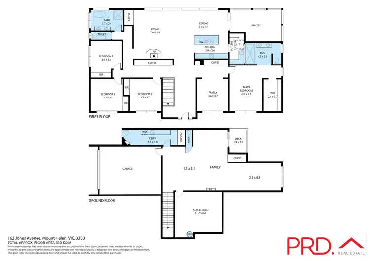 Floorplan of Homely house listing, 163 Jones Avenue, Mount Helen VIC 3350