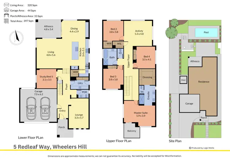 Floorplan of Homely house listing, 5 Redleaf Way, Wheelers Hill VIC 3150