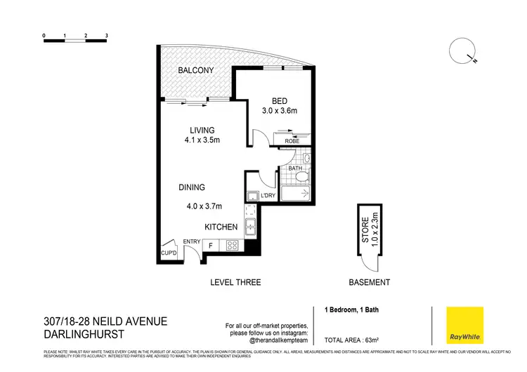 Floorplan of Homely apartment listing, 307/18-28 Neild Avenue, Darlinghurst NSW 2010