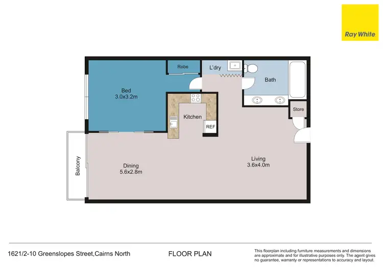 Floorplan of Homely unit listing, 1621/2-10 Greenslopes Street, Cairns North QLD 4870