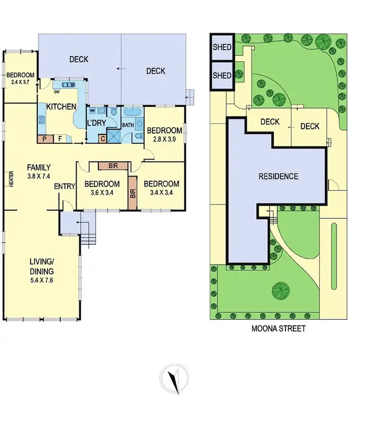 Floorplan of Homely house listing, 14 Moona Street, Burwood East VIC 3151