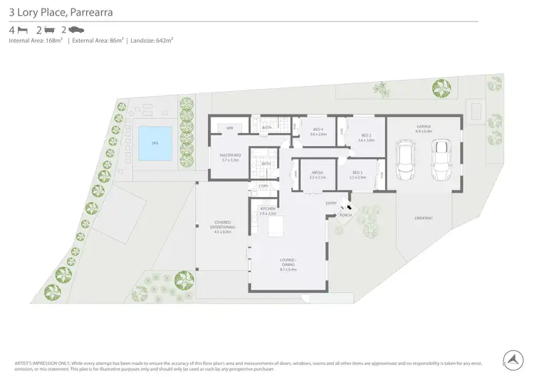 Floorplan of Homely house listing, 3 Lory Place, Parrearra QLD 4575