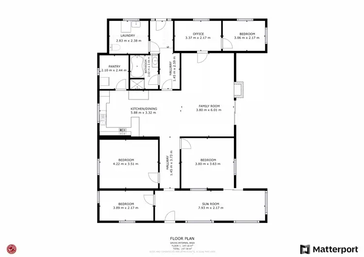 Floorplan of Homely rural property listing, 3 Mimosa Street, Temora NSW 2666