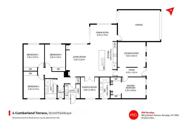 Floorplan of Homely house listing, 4 Cumberland Terrace, Strathfieldsaye VIC 3551