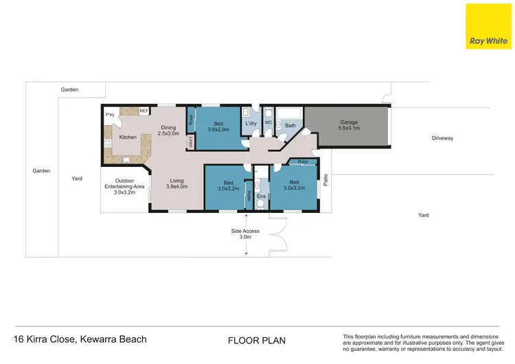 Floorplan of Homely house listing, 16 Kirra Close, Kewarra Beach QLD 4879