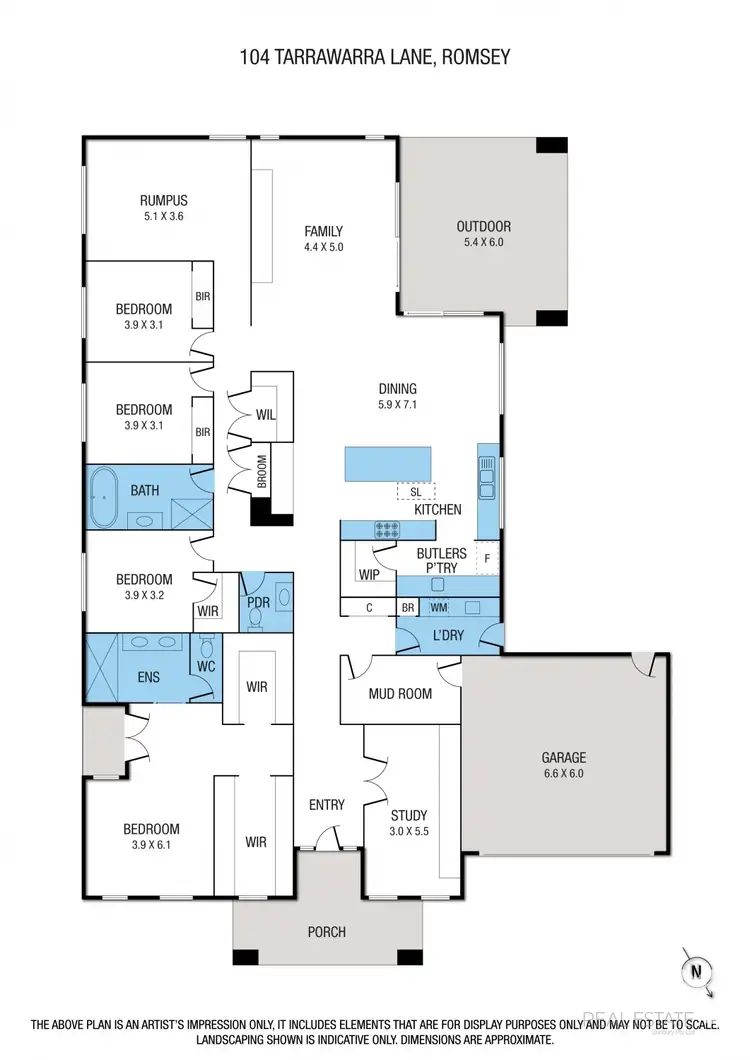 Floorplan of Homely house listing, 104 Tarrawarra Lane, Romsey VIC 3434
