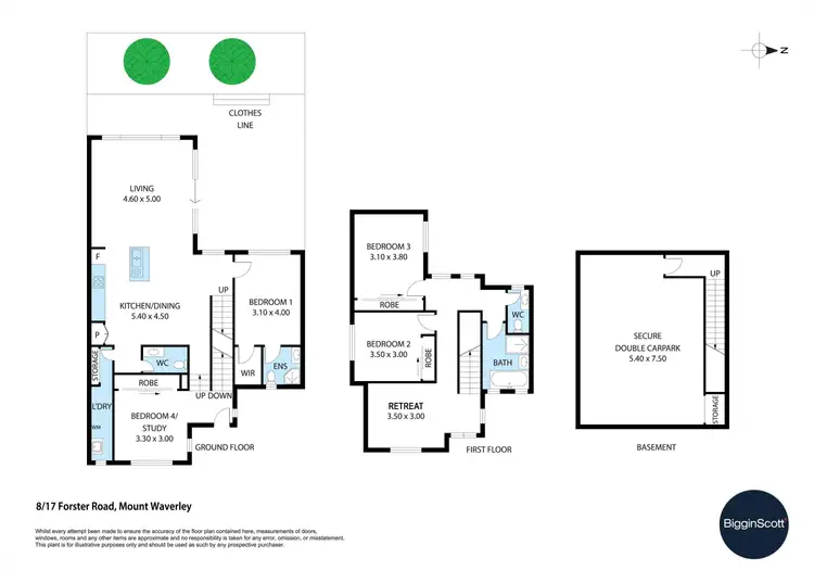 Floorplan of Homely townhouse listing, 8/17 Forster Road, Mount Waverley VIC 3149