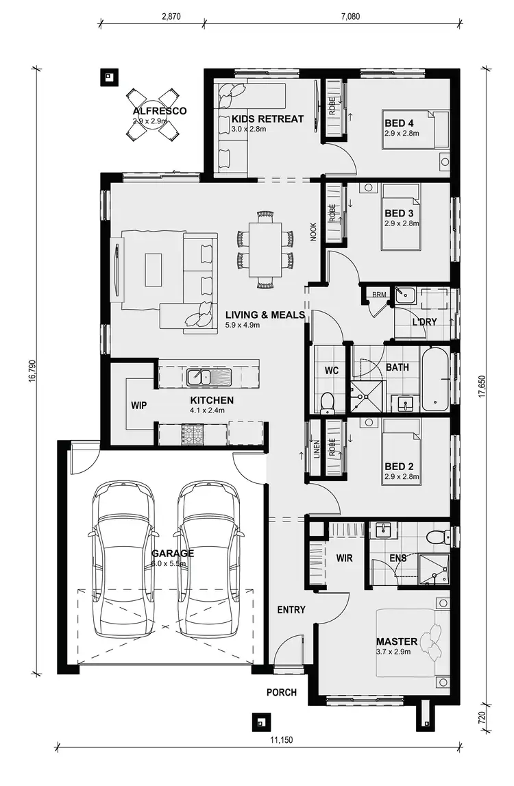 Floorplan of Homely house listing, LOT 2004 Cadastral Way (Seventh Bend), Weir Views VIC 3338
