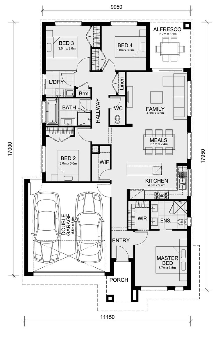 Floorplan of Homely house listing, LOT 2004 Cadastral Way (Seventh Bend), Weir Views VIC 3338
