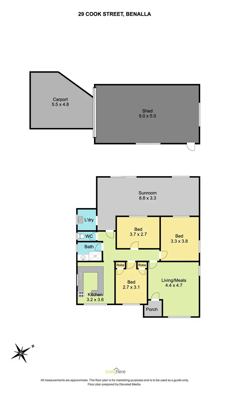 Floorplan of Homely house listing, 29 Cook Street, Benalla VIC 3672