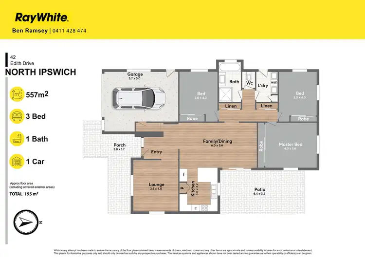 Floorplan of Homely house listing, 42 Edith Drive, North Ipswich QLD 4305