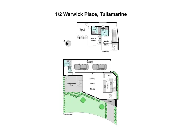 Floorplan of Homely house listing, 1/2 Warwick Place, Tullamarine VIC 3043