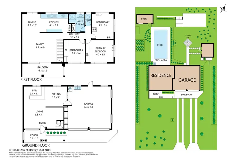 Floorplan of Homely house listing, 19 Rhodes Street, Heatley QLD 4814